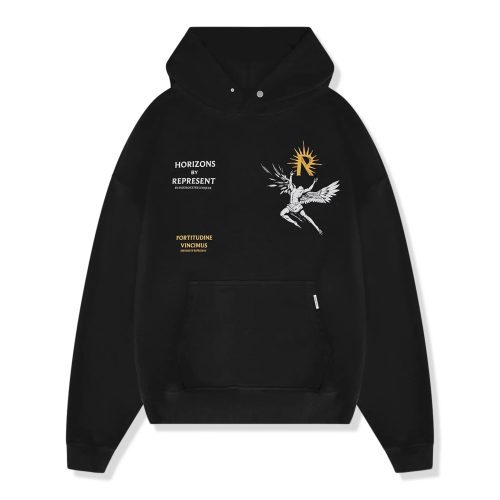 represent icarus jet black hoodie mlm468 01 front